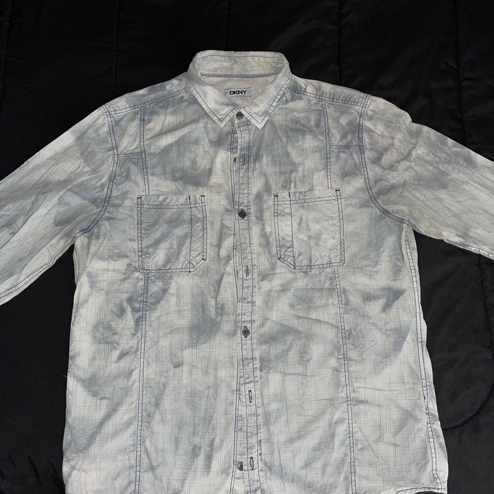 DKNY funky pattern button up